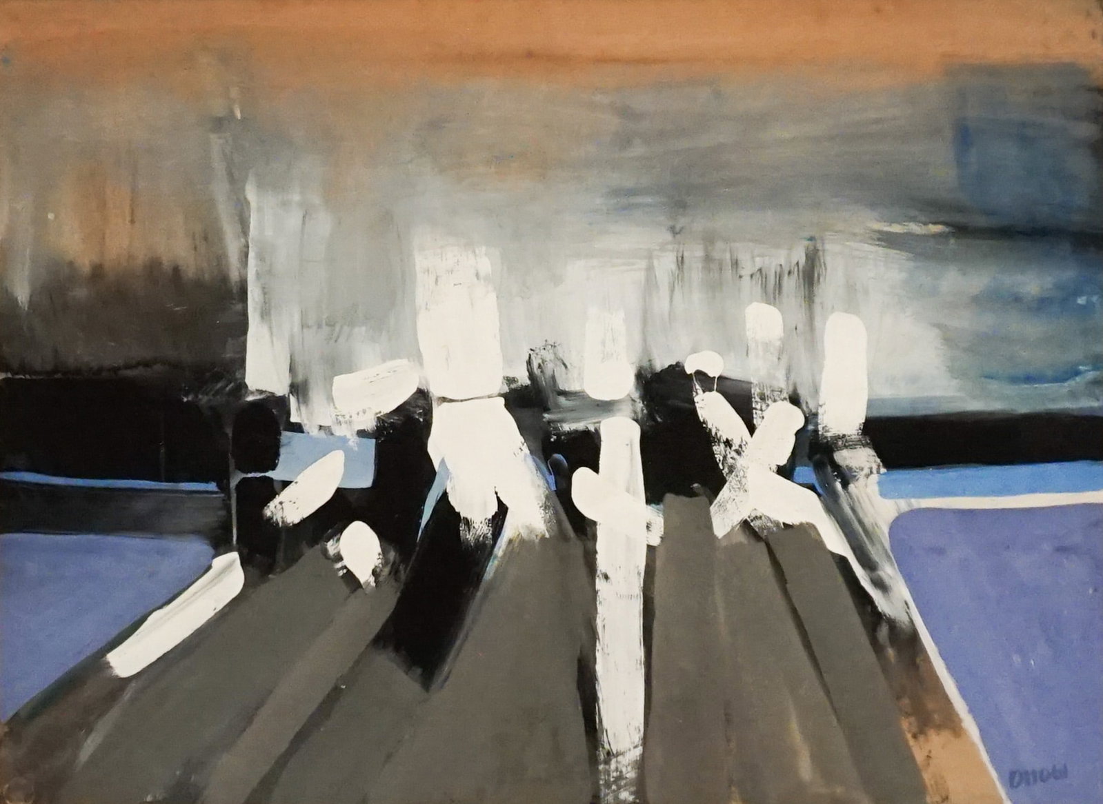 Otto Donald Rogers (Canadian 1935-2019), Mountain of Light, Casein on board, 1961, Sight size: (1 of 2)