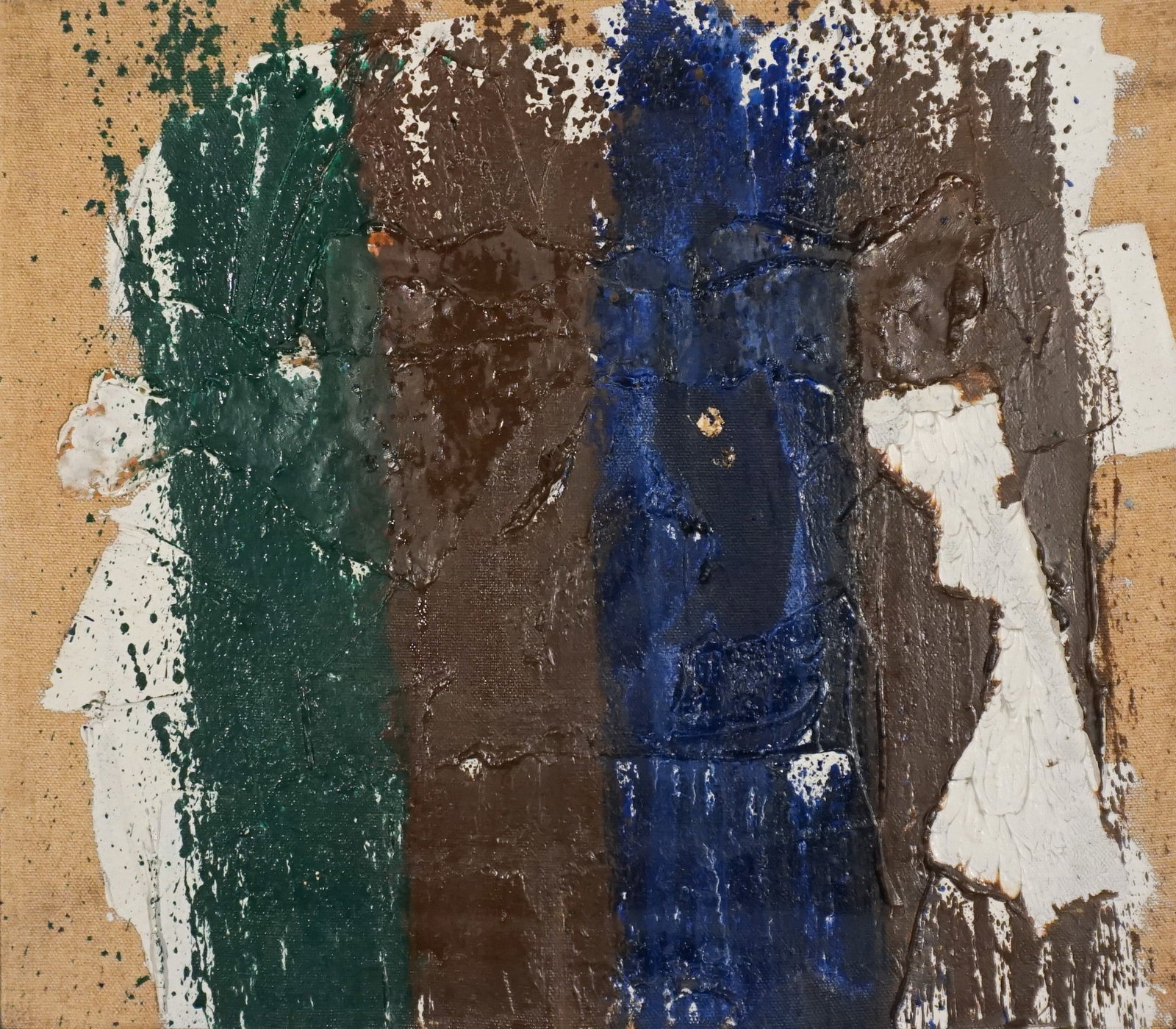Michael Goldberg (American 1924-2007), Untitled, Oil on unprimed canvas, 1963, 14 x 16 in (35.6 x (1 of 2)
