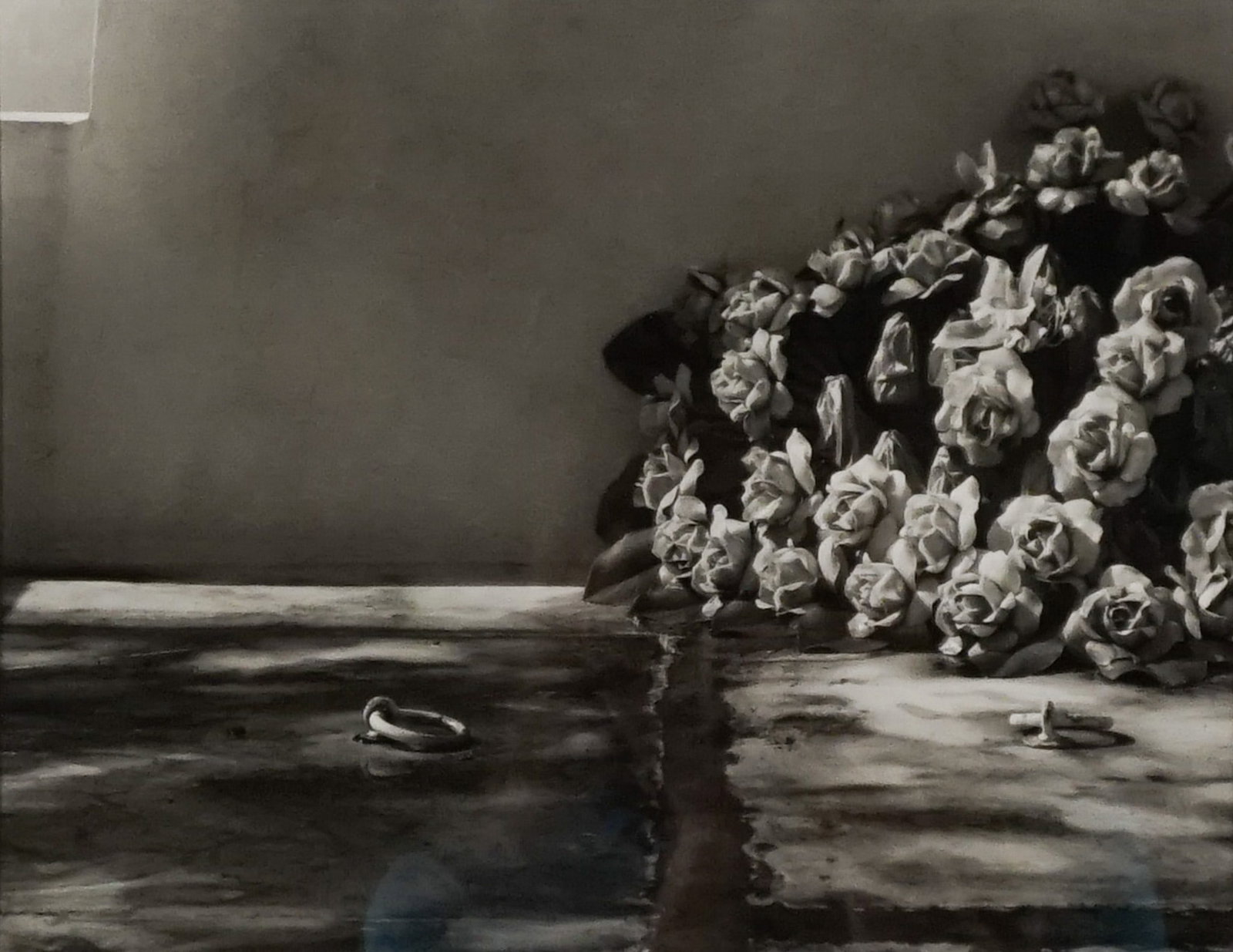 Minor White (American 1908-1976), Rings and Roses, Ponce, Puerto Rico, Gelatin silver print, 1973,: Minor White (American 1908-1976) Rings and Roses, Ponce, Puerto Rico Gelatin silver print, 1973 Unsigned; together with the second edition of the book, Mirrors/ Messages/ Manifestations: An Aperture M