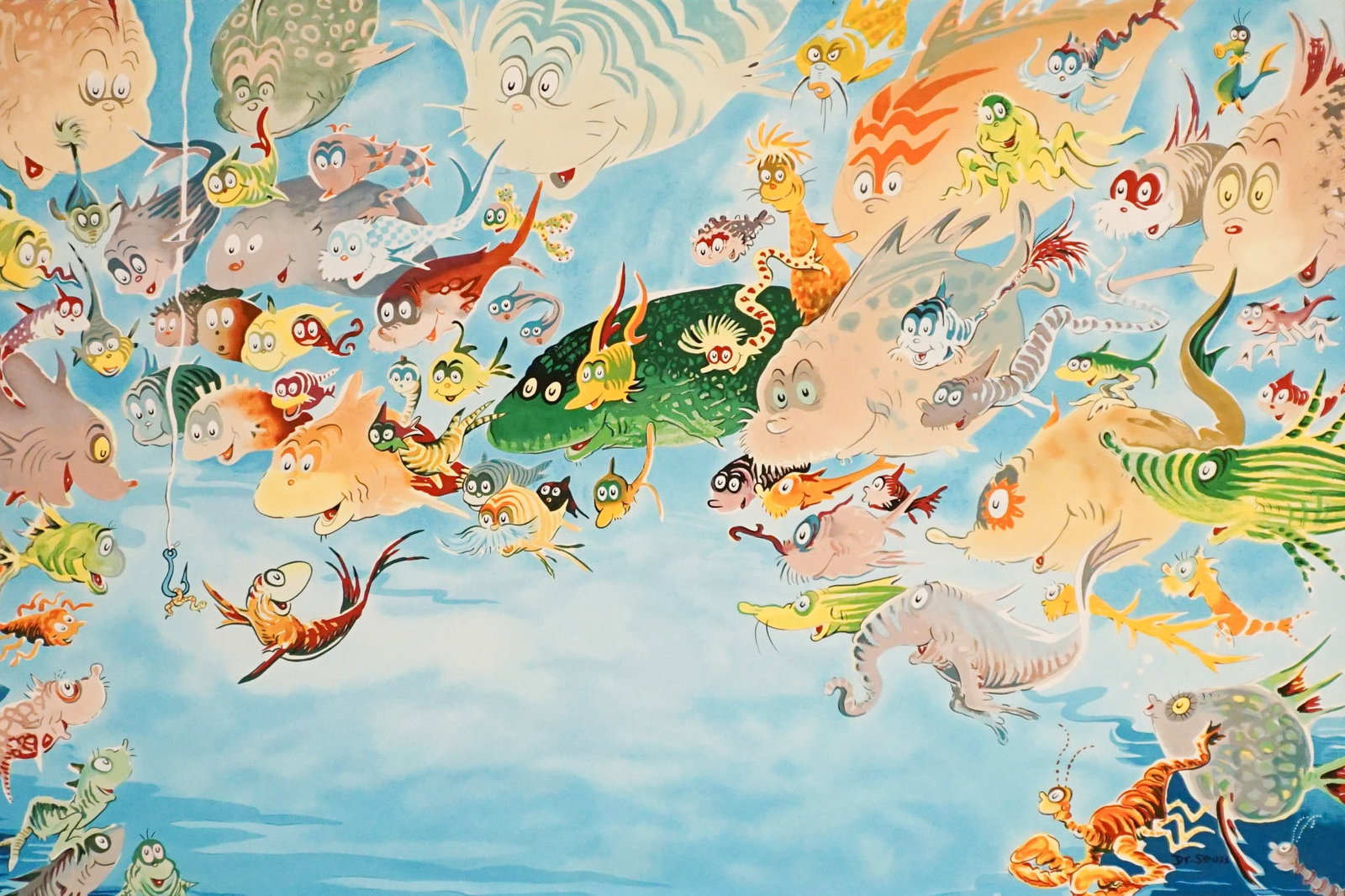 Theodor Geisel (Dr. Seuss) (American 1904-1991), Plethora of Fish, Serigraph in color, 610 x 914 mm (1 of 2)