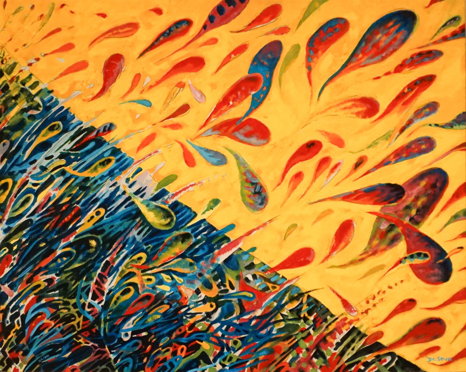 Theodor Geisel (Dr. Seuss) (American 1904-1991), The Joyous Leaping, Serigraph in color on Archival (1 of 2)