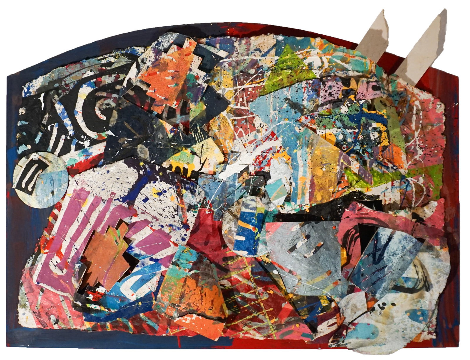 Sam Gilliam (American 1933-2022), Fragrance: From 'Tulips' Series, Collage with woodblock printing,: Sam Gilliam (American 1933-2022) Fragrance: From 'Tulips' Series Collage with woodblock printing, painting and encaustic on handmade paper on wood Signed Sam Gilliam, dated 1989 and numbered 20/20 on 
