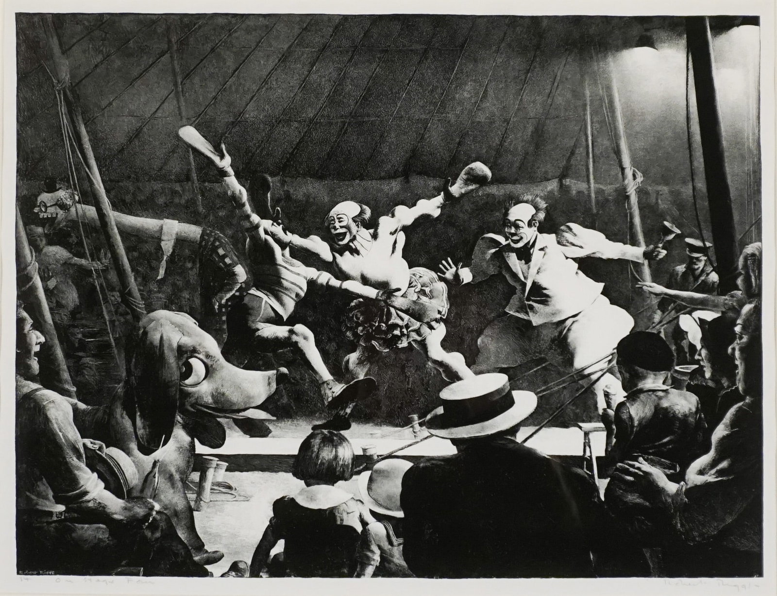 Robert Riggs (American 1896-1970), On Stage Four, Lithograph, Sight size: 381 x 483 mm (15 x 19 in); (1 of 2)