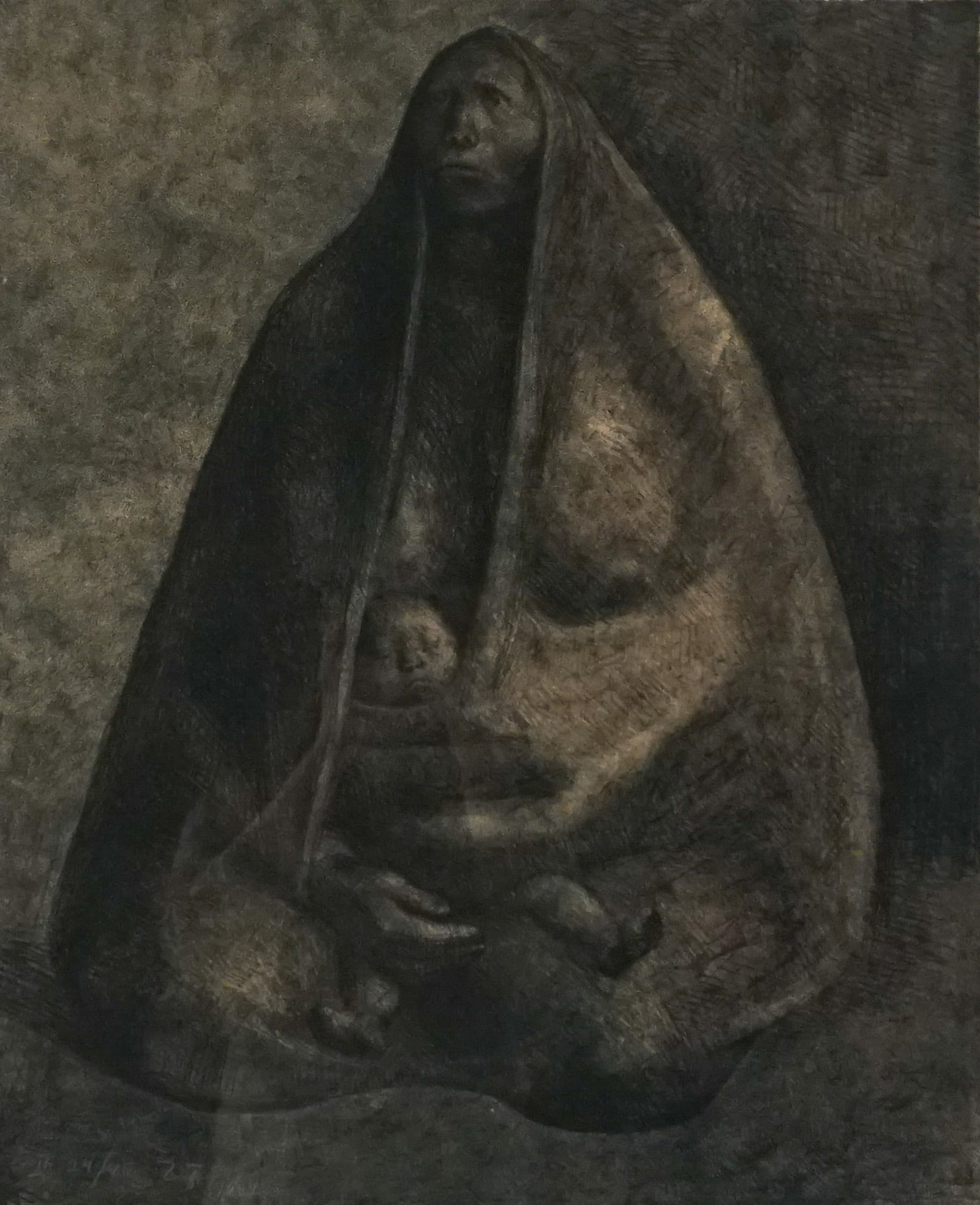 Francisco Zúñiga (Mexican 1912-1998), Mujer con Niño (Zúñiga/Vlady 316),: Francisco Zúñiga (Mexican 1912-1998) Mujer con Niño (Zúñiga/Vlady 316) Lithograph in two colors, 1982 Signed Zuniga, numbered 24/45 l.r. and dated 1982 l.l., second edition, p