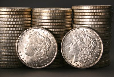 Three Rolls of U.S. Morgan and Peace-Type Silver