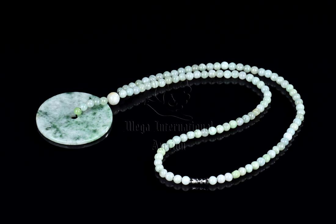 JADE DISC PENDANT AND NECKLACE (1 of 6)