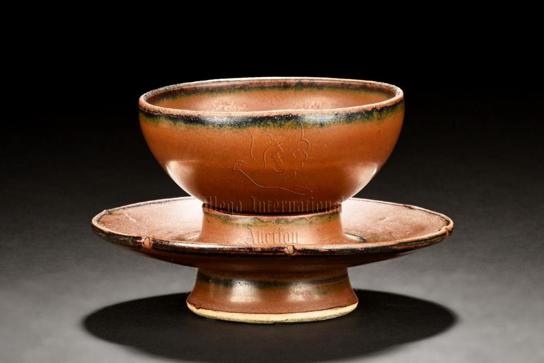 SET OF DING WARE TEA CUP AND SAUCER (1 of 6)