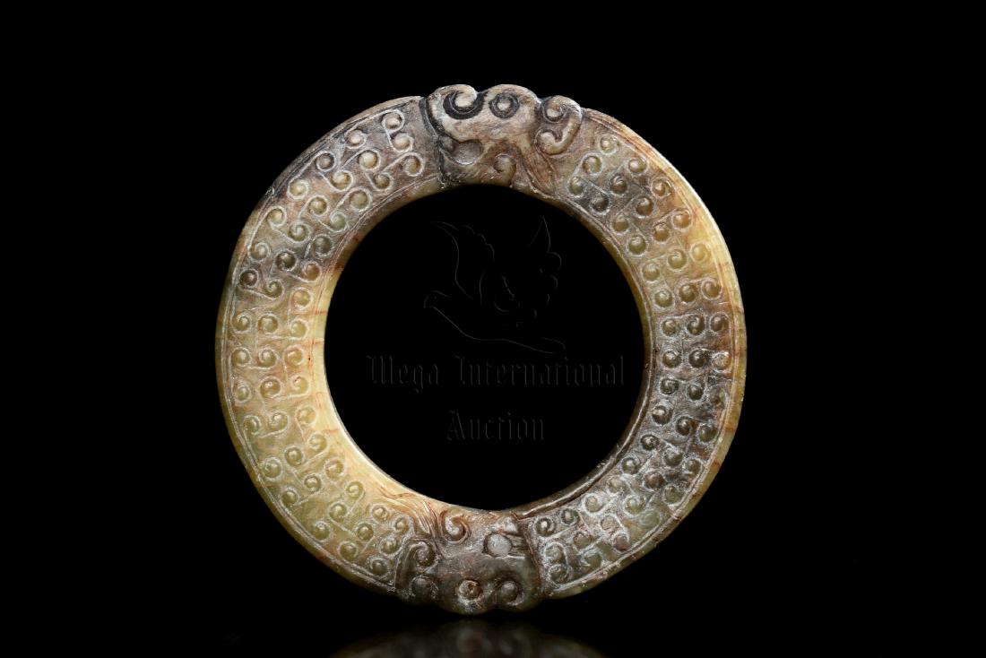 JADE CARVED DISC ORNAMENT (1 of 7)