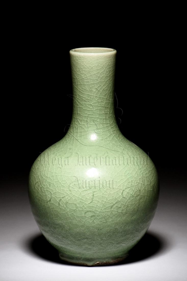 CELADON GLAZED AND IMPRESSED VASE (1 of 7)