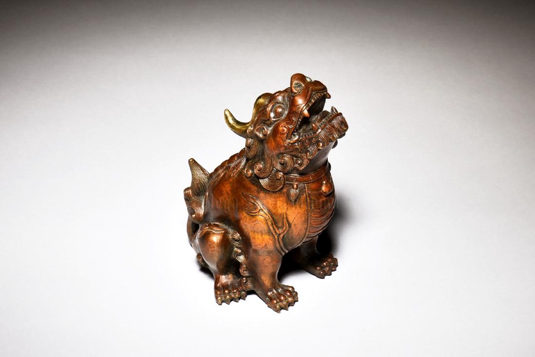 BRONZE CAST 'MYTHICAL BEAST' FIGURE (1 of 10)