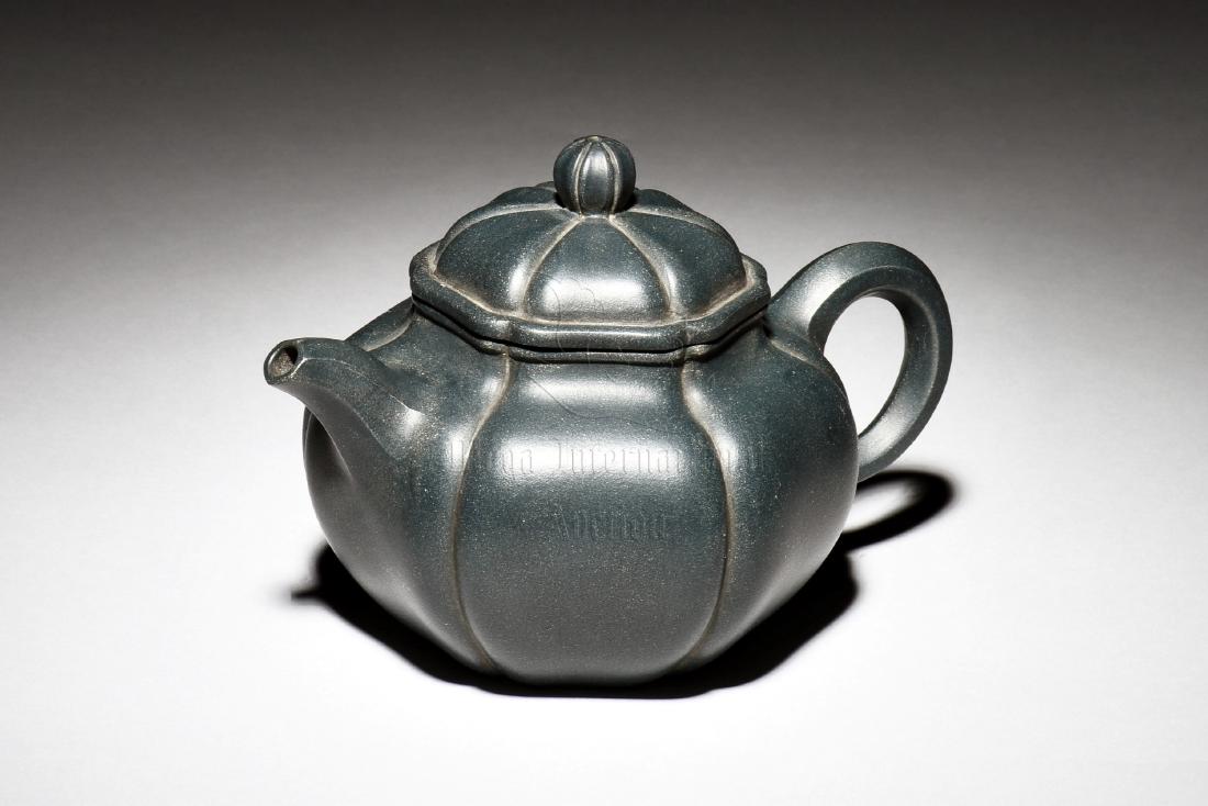 YIXING ZISHA 'LOTUS FLOWER' TEAPOT (1 of 6)