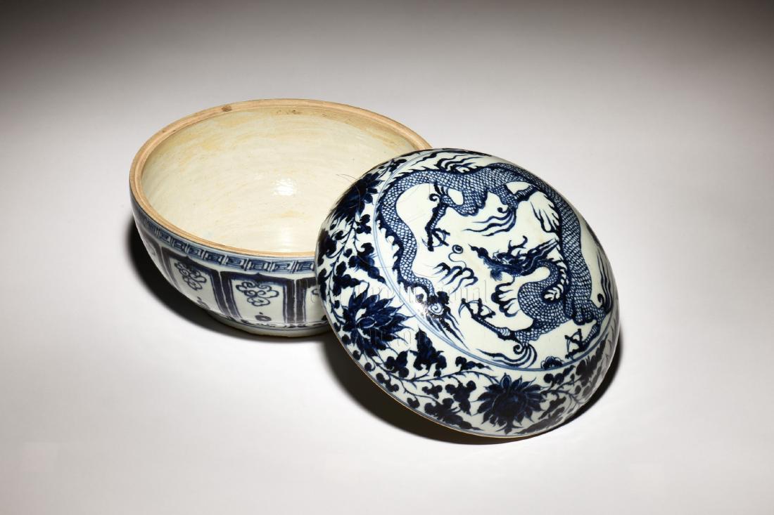 BLUE AND WHITE 'DRAGON' COVERED JAR (1 of 9)