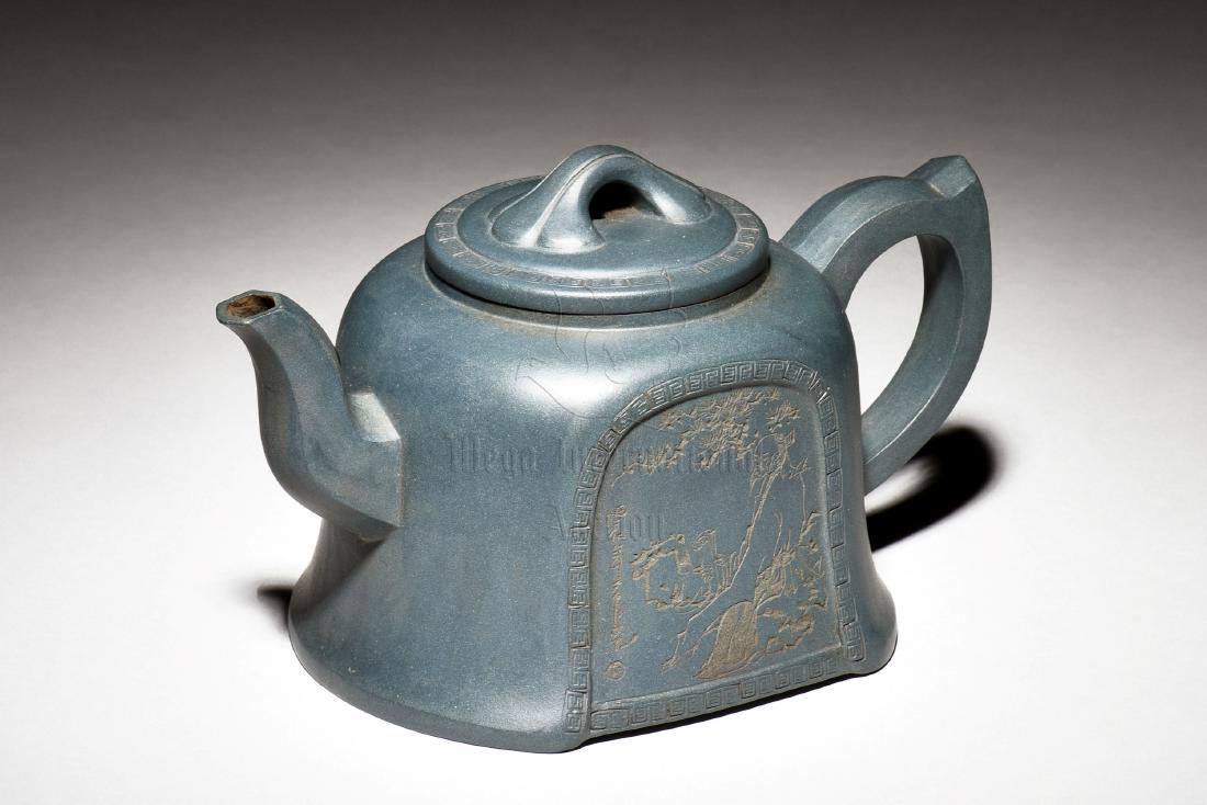 YIXING ZISHA 'LANDSCAPE & POETRY' EWER (1 of 7)