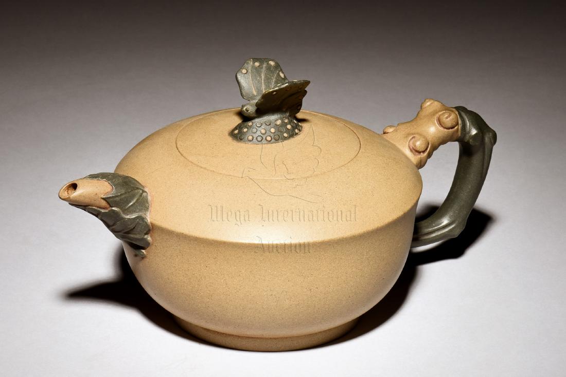 YIXING ZISHA 'BUTTERFLY' TEAPOT (1 of 7)