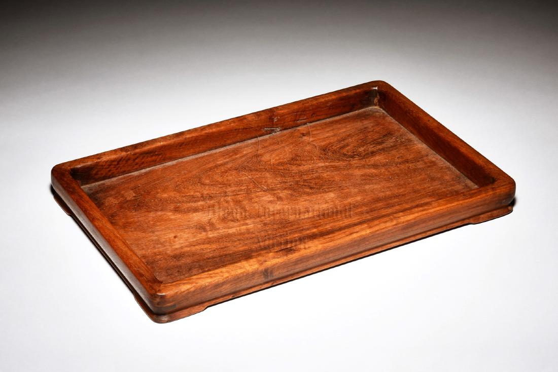 HUANGHUALI WOOD CARVED TRAY (1 of 9)