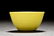 PAIR OF LEMON YELLOW GLAZED CUPS WITH WOODEN STANDS - 6