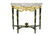 LOUIS XVI GILTWOOD CARVED MARBLE TOP CONSOLE WITH
