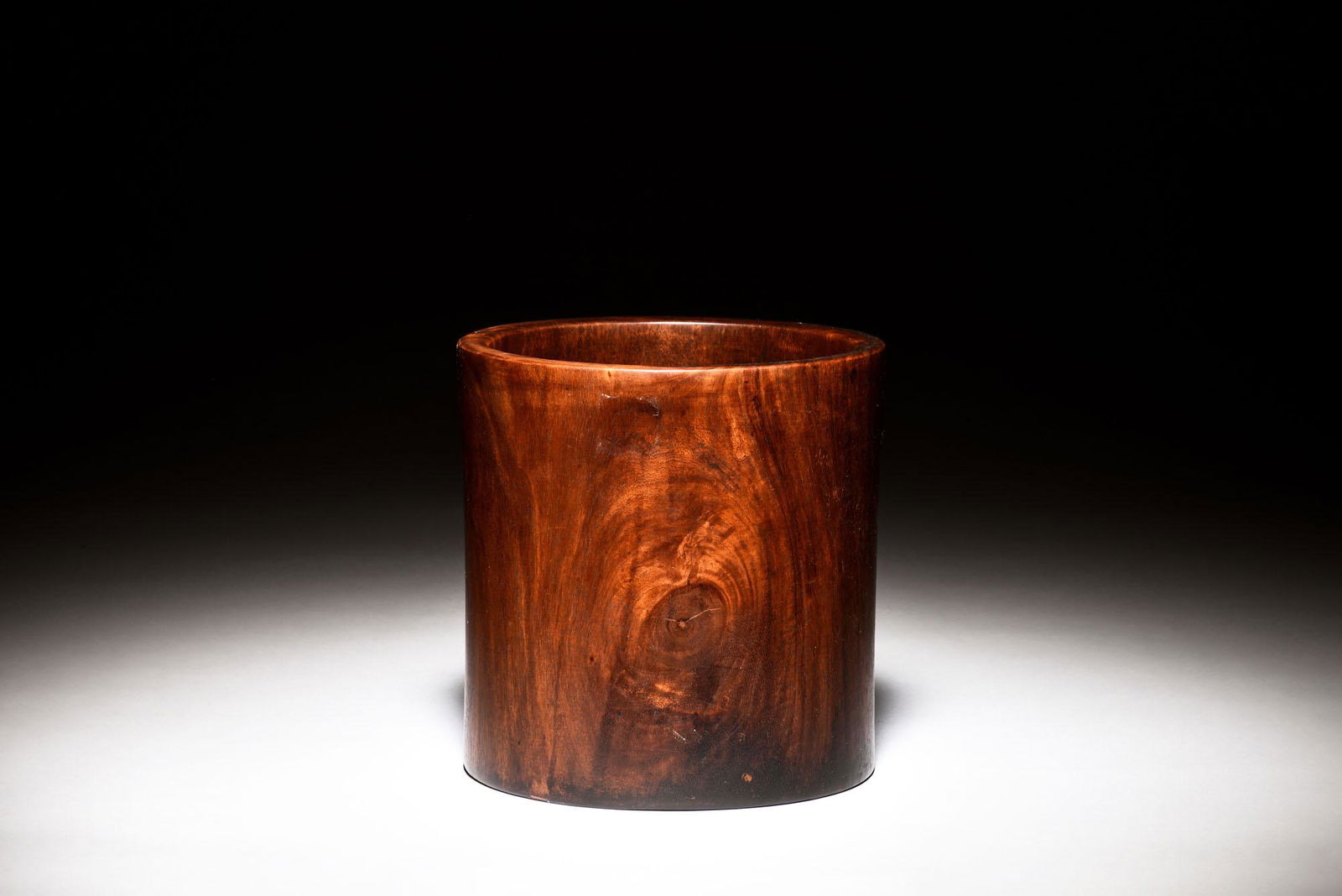 HUANGHUALI WOOD CARVED BRUSH POT (1 of 10)