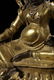 GILT BRONZE CAST 'YELLOW JAMBHALA' SEATED FIGURE - 5