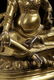 GILT BRONZE CAST 'YELLOW JAMBHALA' SEATED FIGURE - 6