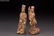 TWO CHINESE GILT WOOD CARVED FIGURES