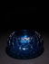 A CHINESE BLUE GLASS CARVED LOTUS PATTERN BRUSH WASHER