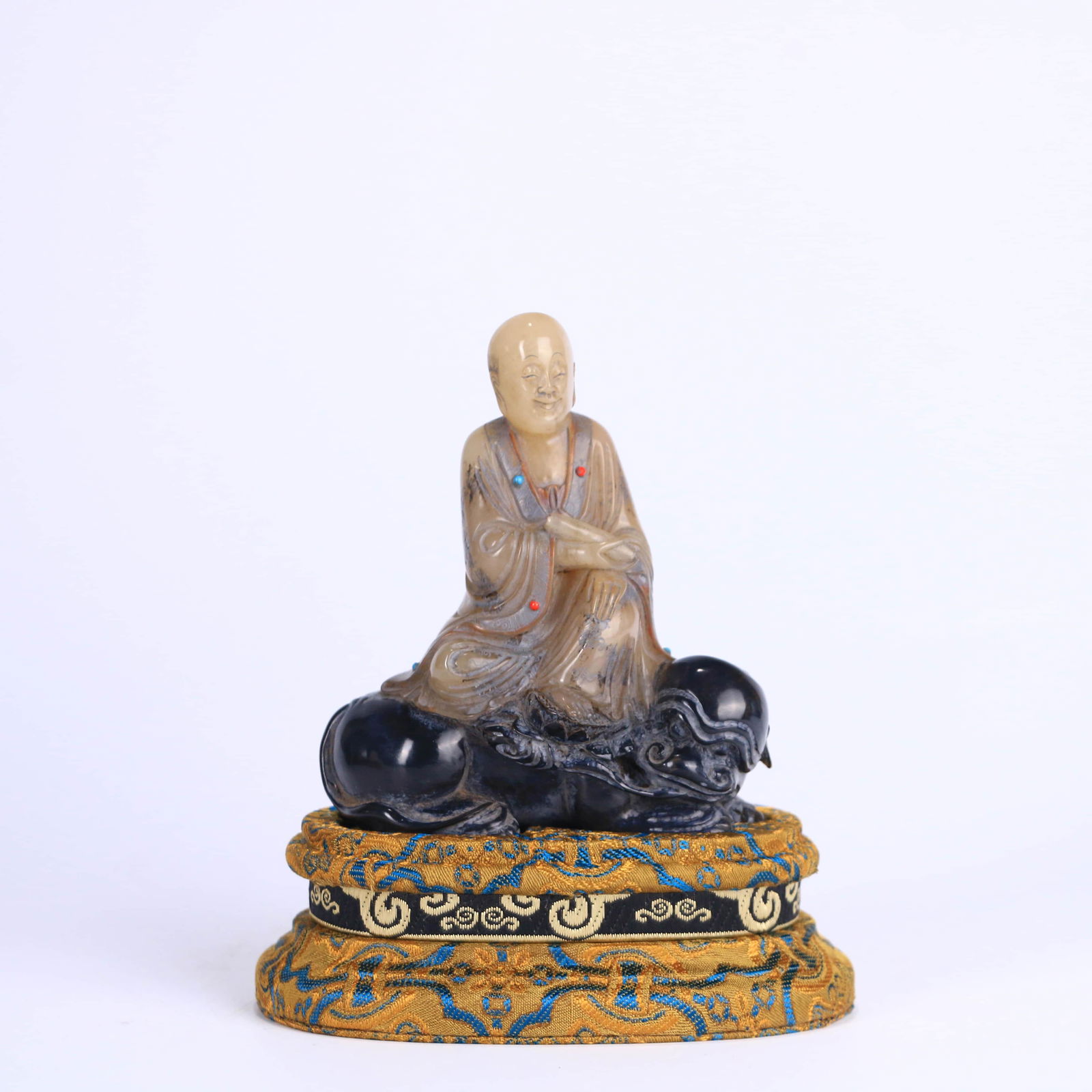 A COLORED DRAWING SHOUSHAN STONE CARVED BUDDHA STATUE (1 of 9)