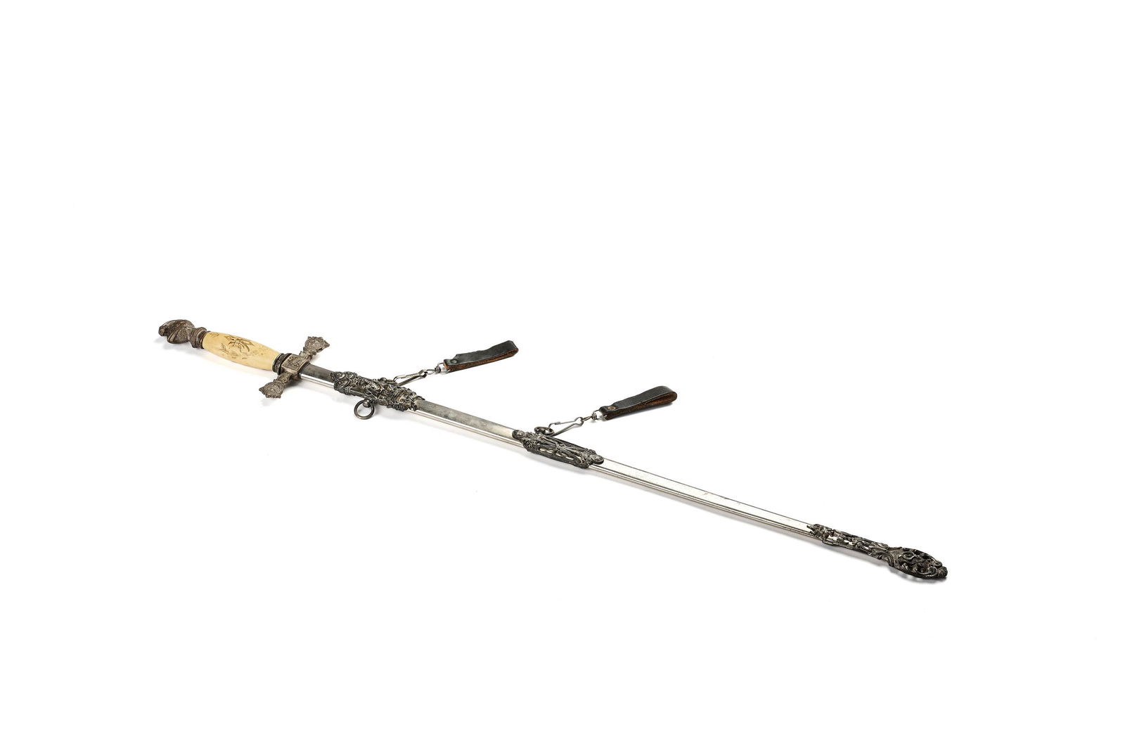 ANTIQUE MASONIC KNIGHTS TEMPLAR SWORD M.C.LILLEY CO (1 of 13)