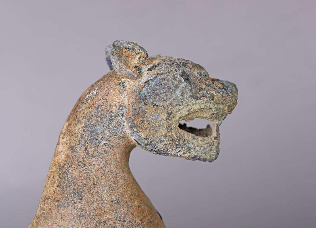 A CHINESE BRONZE TIGER STATUE, THE WARRING STATES (1 of 5)