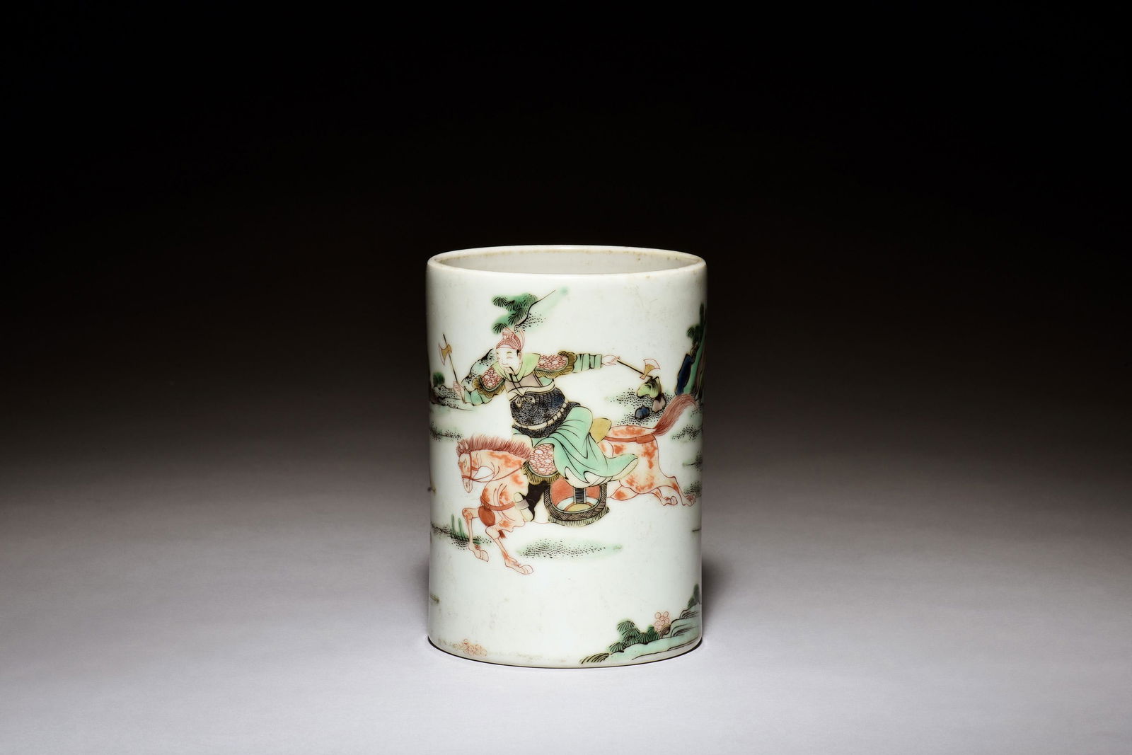 WUCAI 'WARRIORS' BRUSH POT (1 of 7)