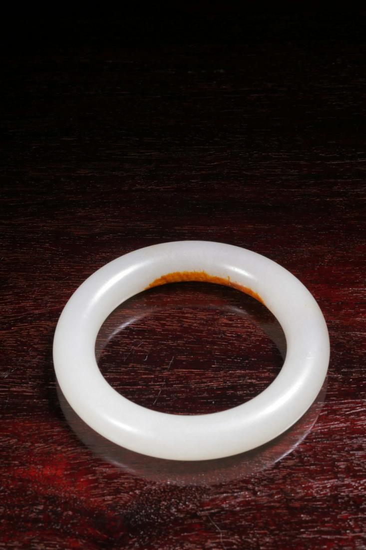 XINJIANG HETIAN WHITE JADE BRACELET (1 of 8)
