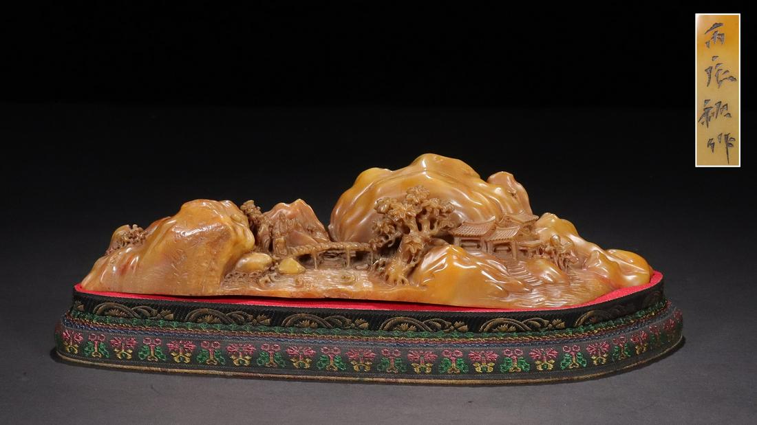 OLD COLLECTION TIANHUANG STONE CHARACTERS AND MOUNTAINS ORNAMENTS (1 of 9)