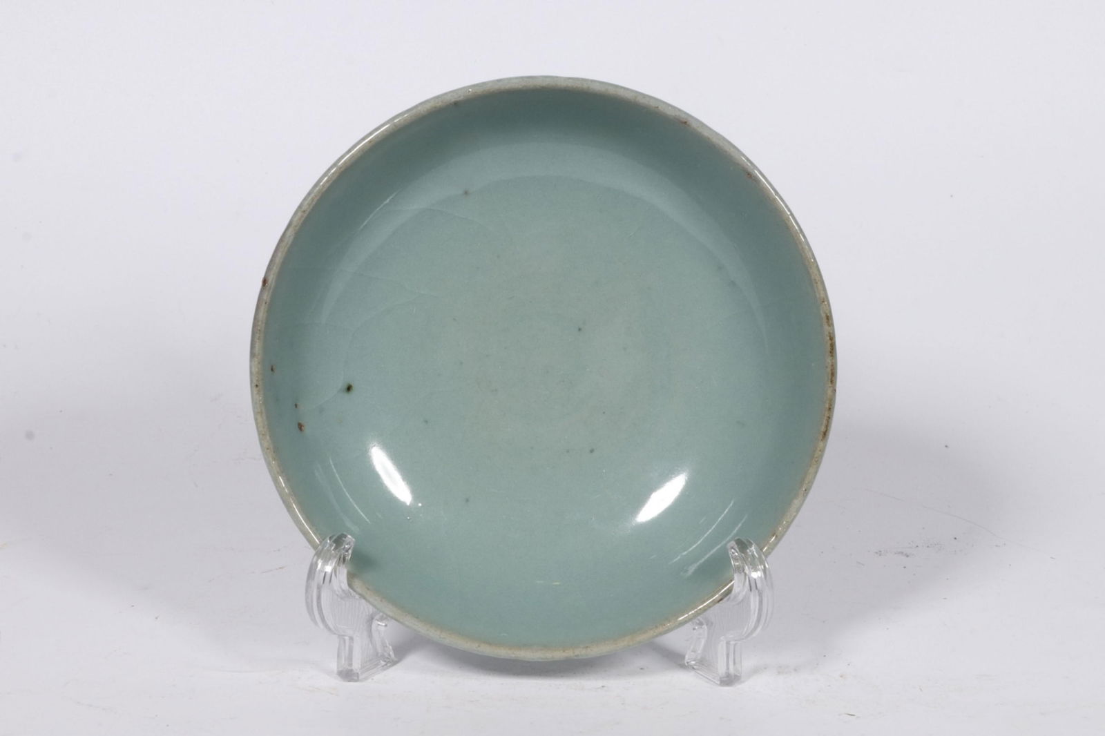 MING DYNASTY?RU KILN BANANA-LEAF-PATTERNED PLATE (1 of 7)