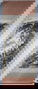 ZHAO WANGYUN LANDSCAPE FIGURE FIGURE: 赵望云 山水人物图立轴 Zhao Wangyun landscape figure figure 137*68CM