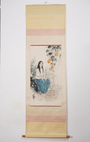 HE JIAYING FIGURE FINE VERTICAL SCROLL