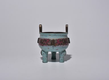 GOLD-GLAZED INCENSE BURNER