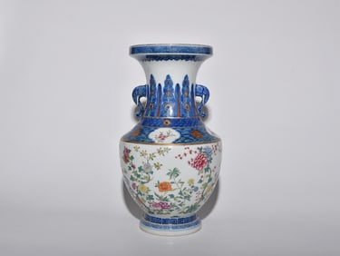 BLUE-AND-WHITE PAINTED VASE