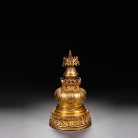 GILT COPPER PAGODA