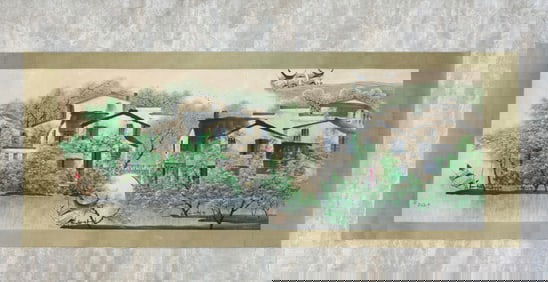 HAND PAINTING LANDSCAPE PAINTING WITH MARK OF WU GUANZHONG