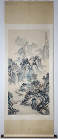 HAND PAINTING LANDSCAPE SCROLL WITH MARK OF FENG CHAORAN