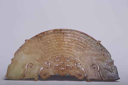 JADE DOUBLE DRAGON JADE PENDANT