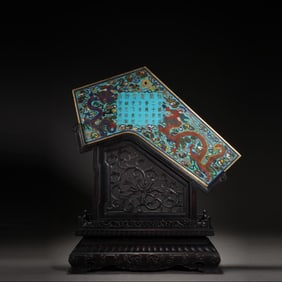 ENAMEL CHIME WITH CLOUD DRAGON PATTERN