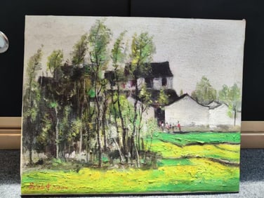 WU GUANZHONG "HOMESICKNESS" OIL PAINTING CANVAS