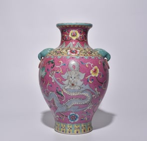 FAMILLE ROSE VASE