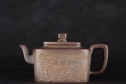 ZISHA TEAPOT WITH MARK OF ZHOU JISHAN