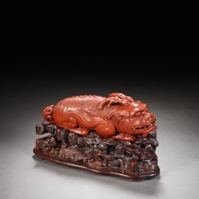 SHOUSHAN STONE LYING ANIMAL ORNAMENT