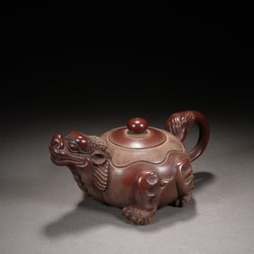 RED CLAY BLACK TORTOISE PURPLE SAND POT