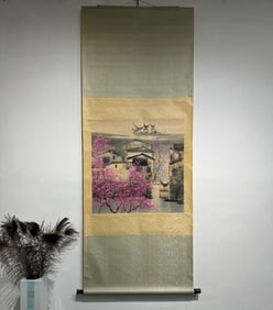 HAND PAINTING LANDSCAPE PAINTING WITH MARK OF WU GUANZHONG