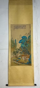 HAND PAINTING LANDSCAPE SCROLL WITH MARK OF ZHANG DAQIAN