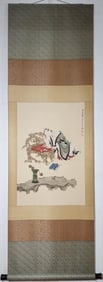 HAND PAINTING FIGURE STORY SCROLL WITH MARK OF ZHANG DAQIAN